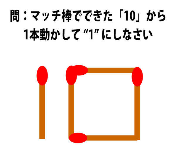 頭の体操クイズ マッチ棒でできた 10 から1本動かして 1 にしなさい 17年4月3日 エキサイトニュース