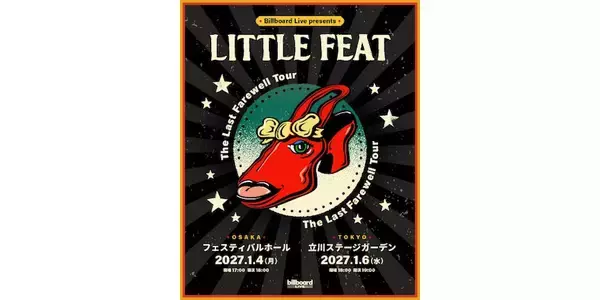 リトル・フィート来日決定　フェアウェル・ツアーで2027年1月に大阪・東京公演
