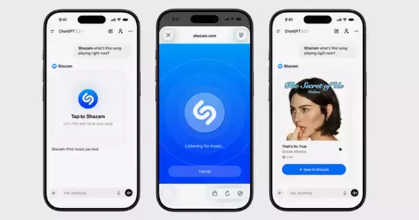 ShazamがChatGPTに統合──チャットボット上で瞬時に楽曲認識が可能に