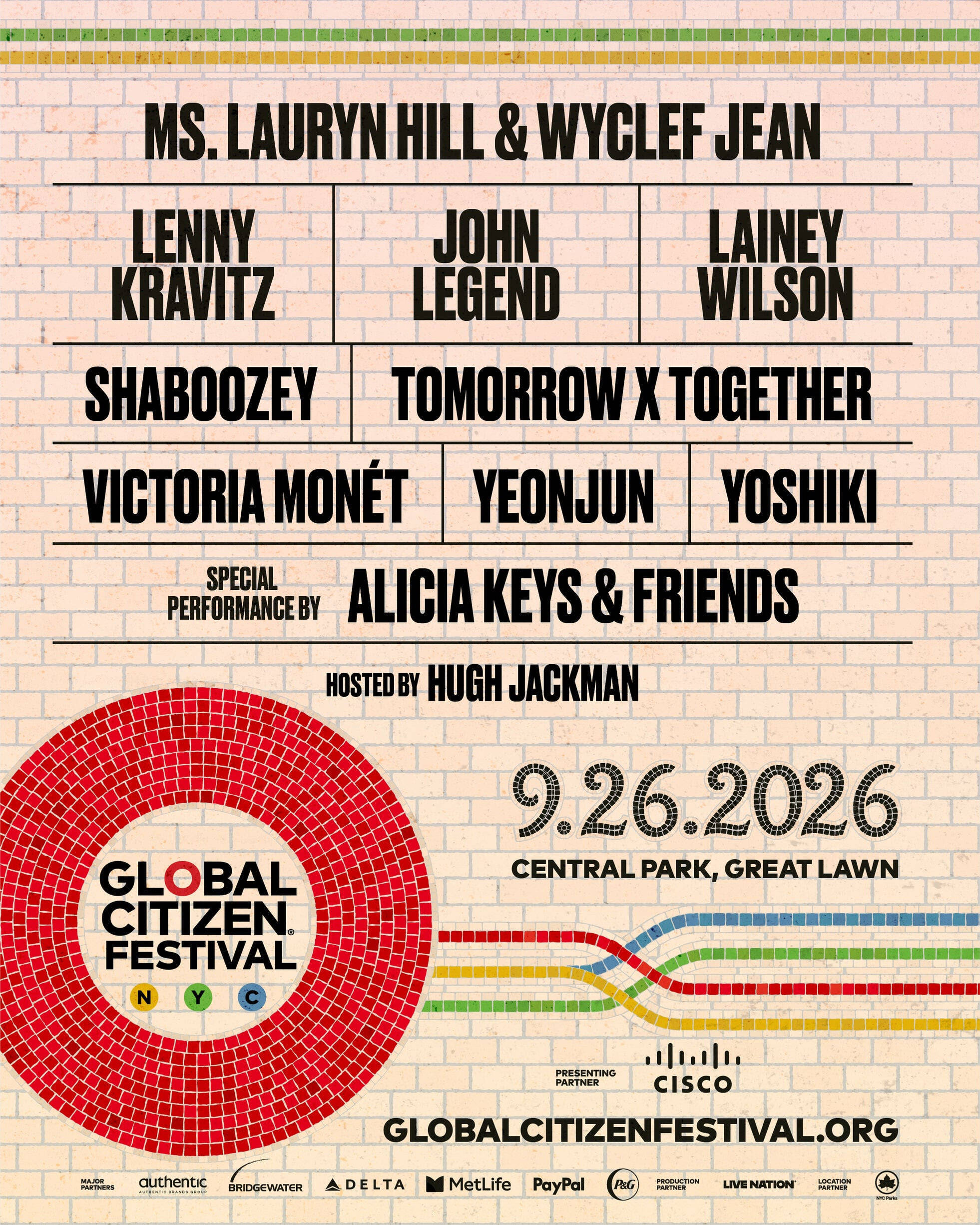 YOSHIKI「日本人アーティスト初」NYセントラルパーク「Global Citizen Festival」出演へ　ローリン・ヒル、アリシア・キーズらと共演