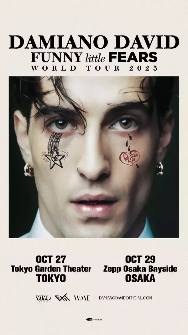 「マネスキンのダミアーノ・デイヴィッドが語る「日本は特別な場所」ソロでの成功と再生の旅路」の画像