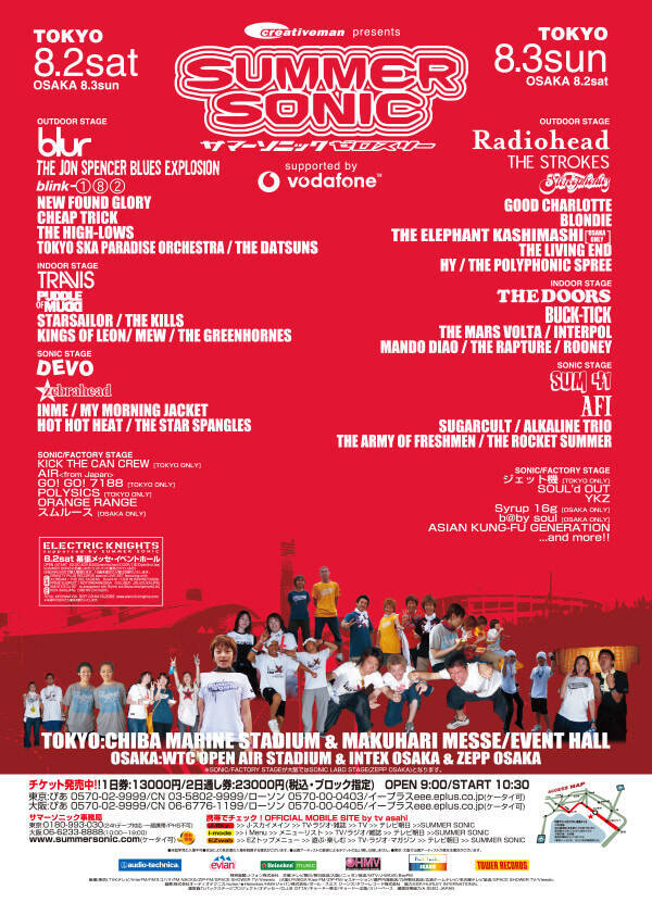 サマーソニックの幕開け、2000-2004年を振り返る──「伝説の第1回」秘話、レディオヘッド「Creep」奇跡の裏側【5x5 Years of SUMMER SONIC Part.1】