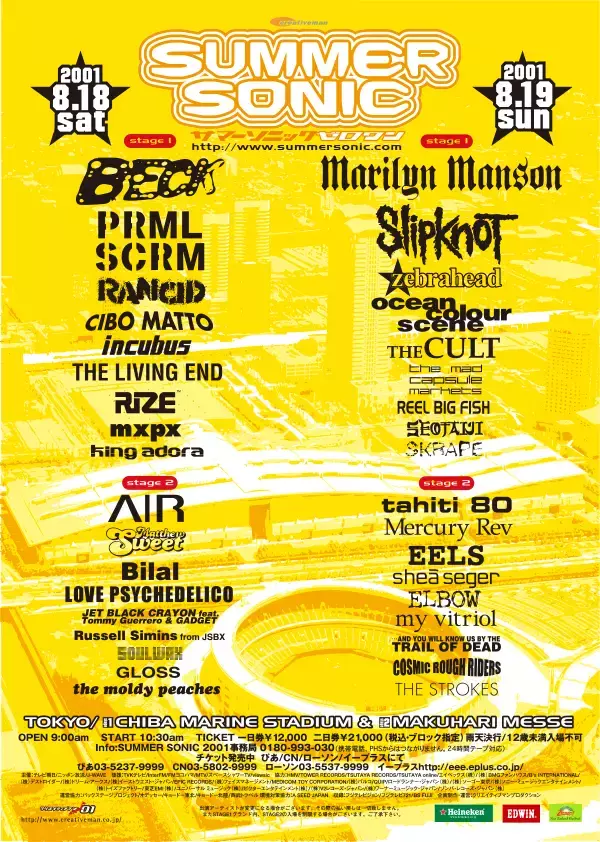 「サマーソニックの幕開け、2000-2004年を振り返る──「伝説の第1回」秘話、レディオヘッド「Creep」奇跡の裏側【5x5 Years of SUMMER SONIC Part.1】」の画像