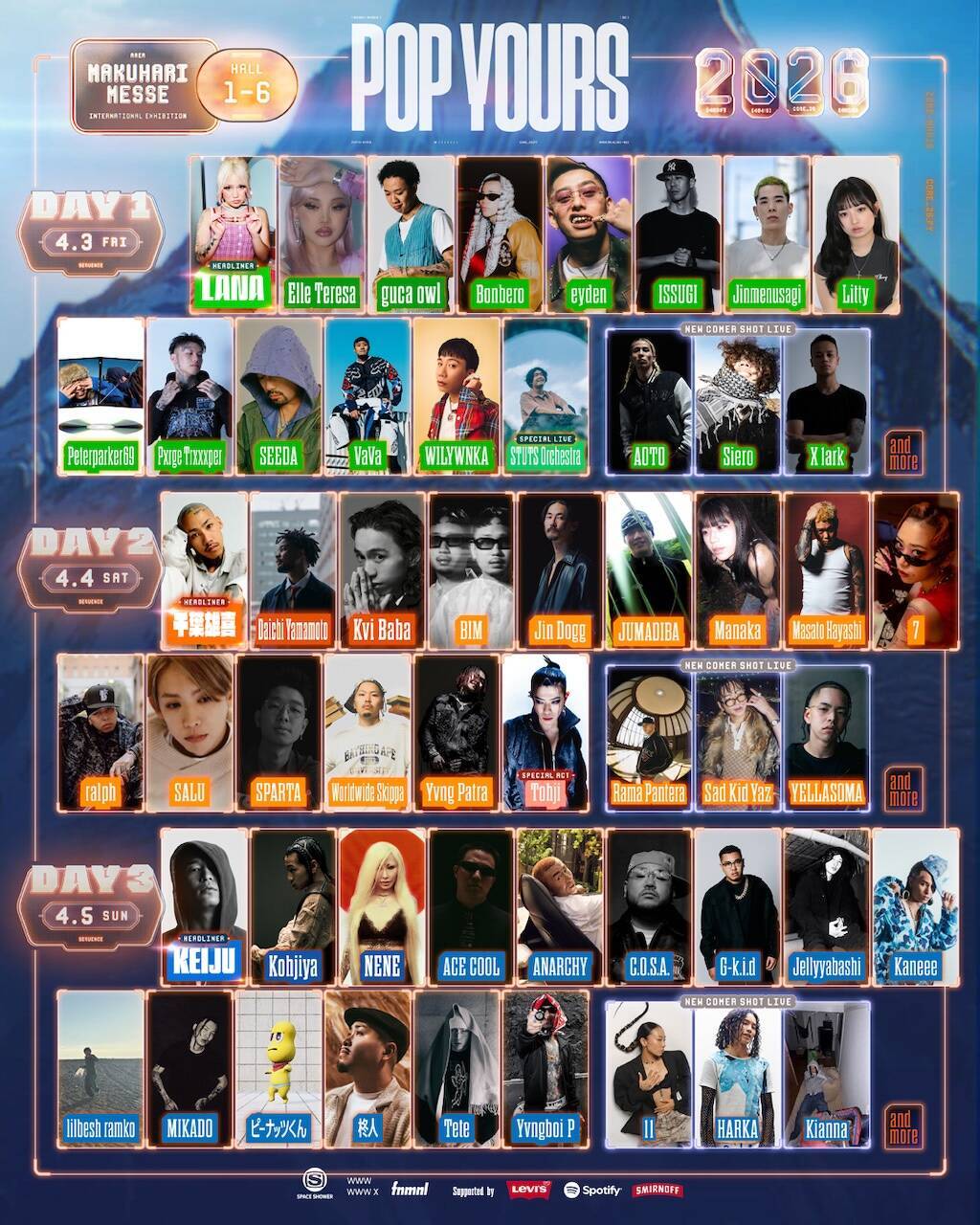 「POP YOURS 2026」第三弾でNEW COMER SHOT LIVEに出演する新鋭9組発表