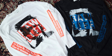 真島昌利『RAW LIFE』「俺は政治家だ」がアパレル化　Azuma.とのコラボ実現