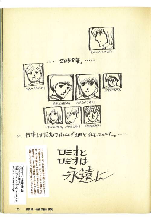 作家・恩田陸がデビュー前に書いていたイラスト満載の超個人的な直筆創作ノート全24ページ！