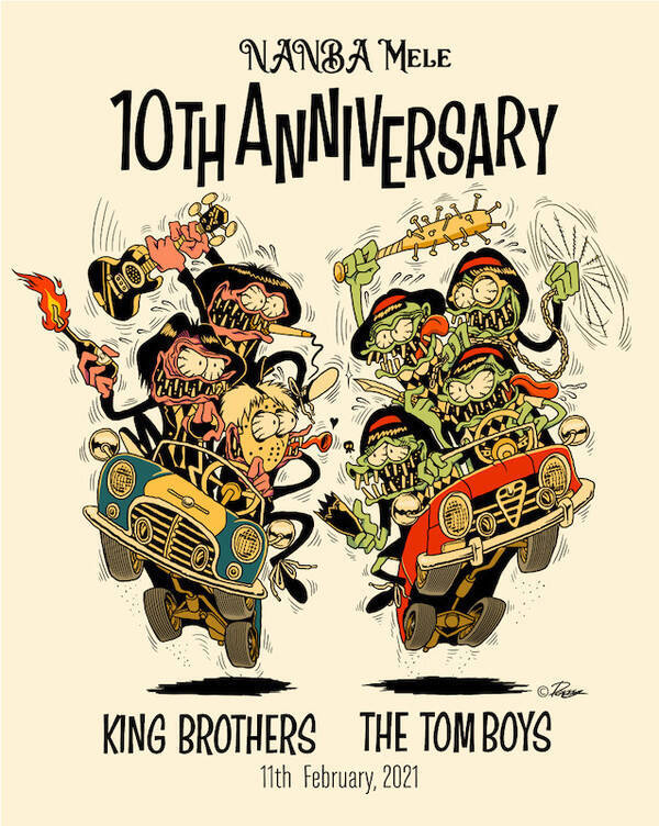 難波Mele10周年記念！ KING BROTHERS×THE TOMBOYSによる店内破壊ライブ『パーフェクト皆殺し茶話会 2021』緊急開催決定！