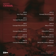 ENHYPEN、26日のカムバックを控えて『BORDER : CARNIVAL』プロモーションカレンダーを一挙公開！ レベルの高いコンテンツで埋め尽くす！