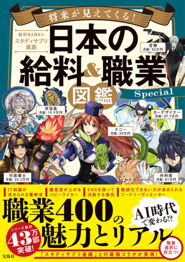 職業400種の魅力とリアルが分かる 将来が見えてくる 日本の給料 職業図鑑 Special 職業図鑑とスタディサプリ進路が夢のコラボ 21年5月7日 エキサイトニュース