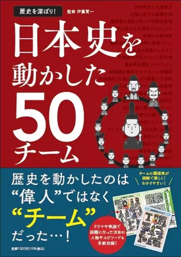 「歴史を動かしたのは、"偉人"ではなく"チーム"だった！『歴史を深ぼり！ 日本史を動かした50チーム』発売！」の画像