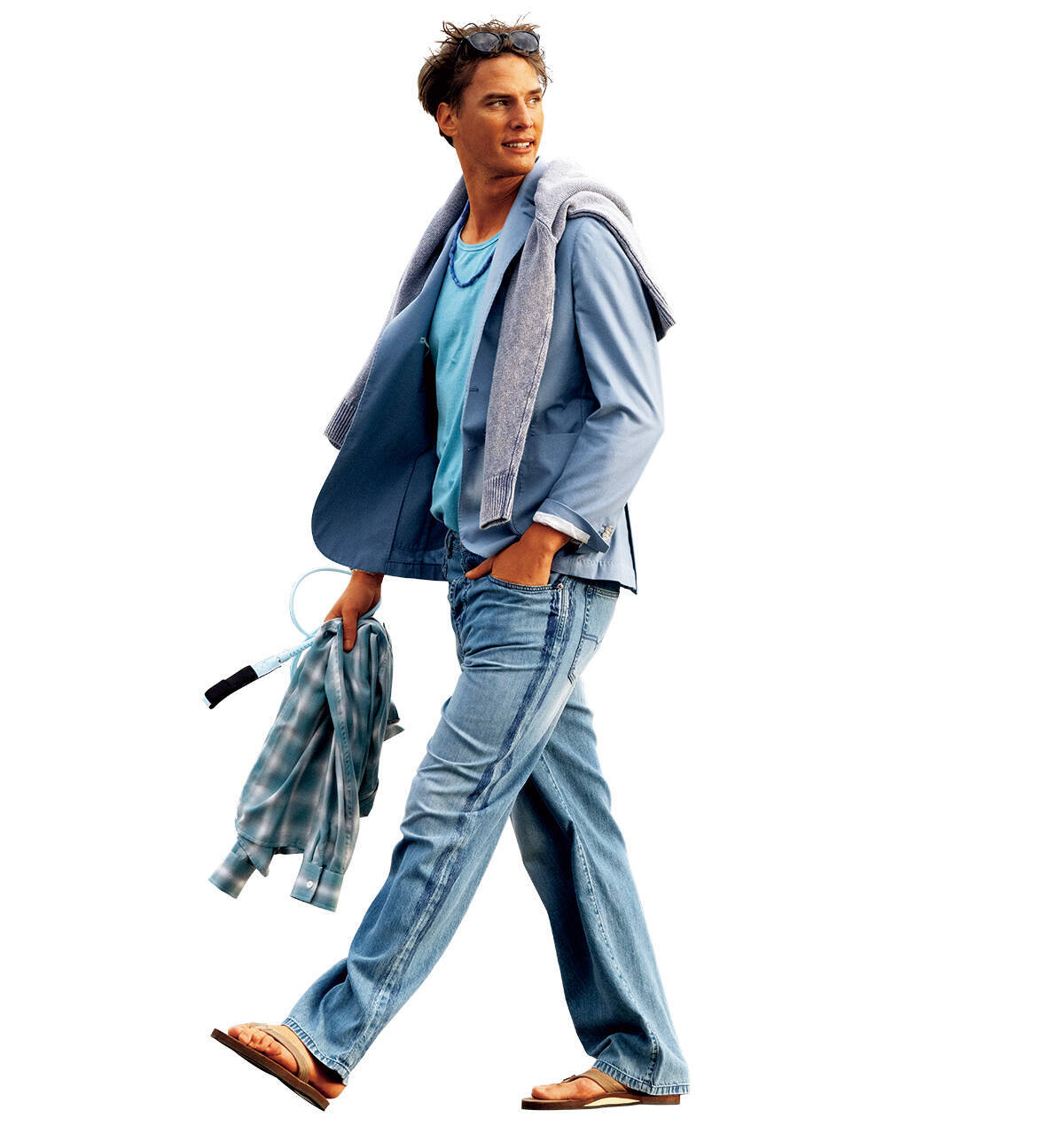 西海岸流のジャケット着こなしは足元だってゆるくてOK！