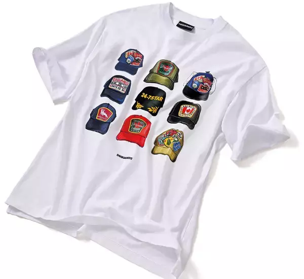 Catch the Wave！頭にも胸にもキャップで、小物使いの達人になれるTシャツ！