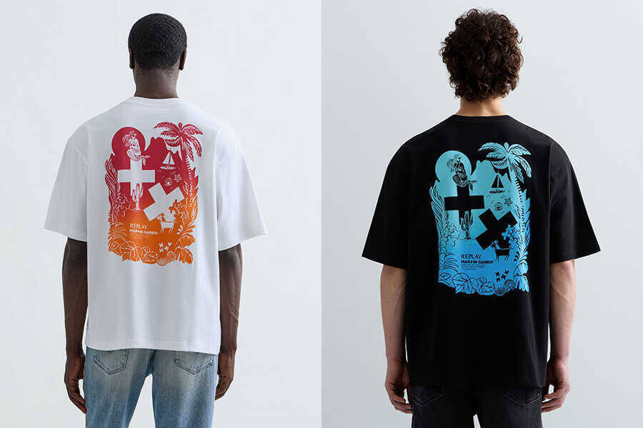 Tシャツコーデのマンネリ解消に！ 〈リプレイ〉×マーティン・ギャリックスの限定Tシャツコレクション！