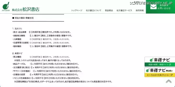 「松沢書店にランサムウェア攻撃、「楽譜ナビ」「注文くん」ほか各種サービスに影響」の画像