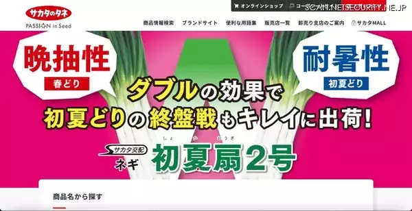 通常業務に大きな影響なし ～ サカタのタネに不正アクセス