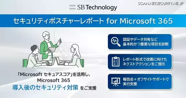 SBT「セキュリティポスチャーレポート for Microsoft 365」提供開始、導入後のセキュリティ対策支援
