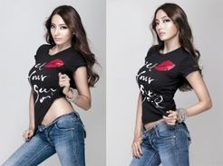 【韓流】ハン・チェヨン、Tシャツ1枚でセクシーポーズ