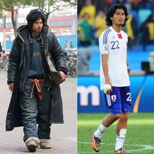 W杯、中澤佑二選手は中国の「イケメンホームレス」似？