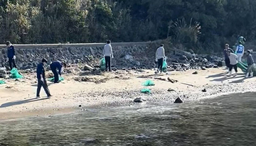 湖池屋が福岡で海岸清掃 宗像の海を未来につなぐ