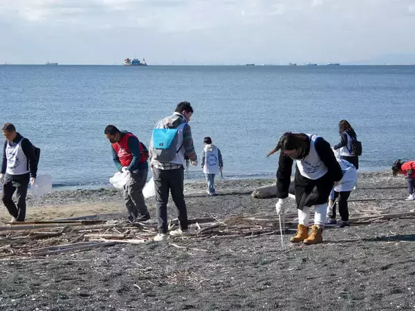 水産4社 合同海岸クリーンアップを実施 関係者ら182人が参加