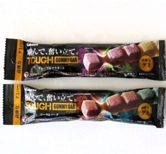 バータイプ栄養食品売場にバータイプのグミで挑む「タフグミ」　噛みちぎるおいしさ訴求する「タフグミ BAR」新発売　カバヤ食品