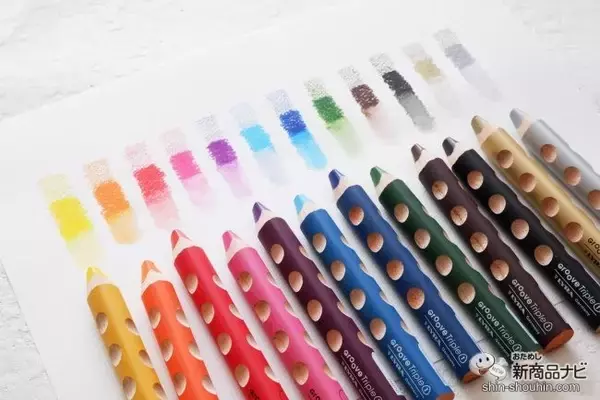 「不思議な鉛筆『リラ グルーヴ・トリプルワン』はこれ1本で色鉛筆、クレヨン、水彩色鉛筆になる！？」の画像