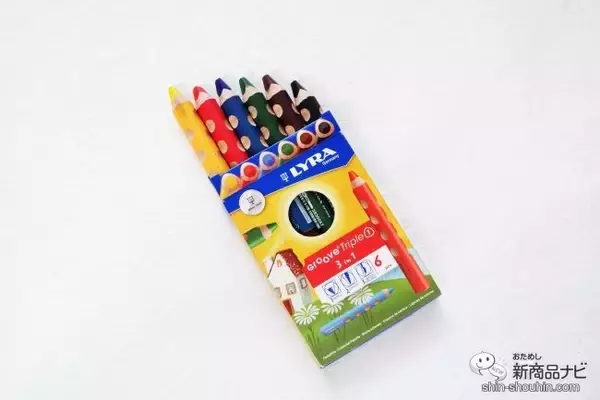 「不思議な鉛筆『リラ グルーヴ・トリプルワン』はこれ1本で色鉛筆、クレヨン、水彩色鉛筆になる！？」の画像