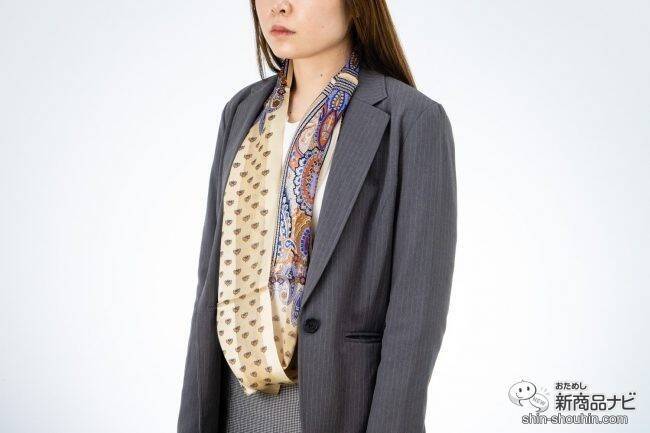 サッと首に通すだけ！ 時短でおしゃれな日本製のシルクスカーフ＆ストール『KINUWA-絹輪-』をおためし