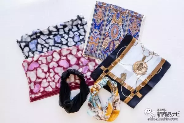 「サッと首に通すだけ！ 時短でおしゃれな日本製のシルクスカーフ＆ストール『KINUWA-絹輪-』をおためし」の画像