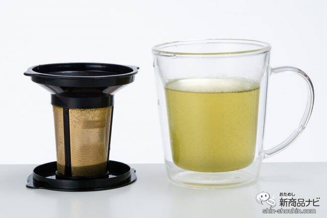 ゴールドフィルターと保温マグがセットに！ コーヒーや紅茶を美味しく気軽に淹れられる『コレス　ゴールドフィルターダブルウォールマグ C412』