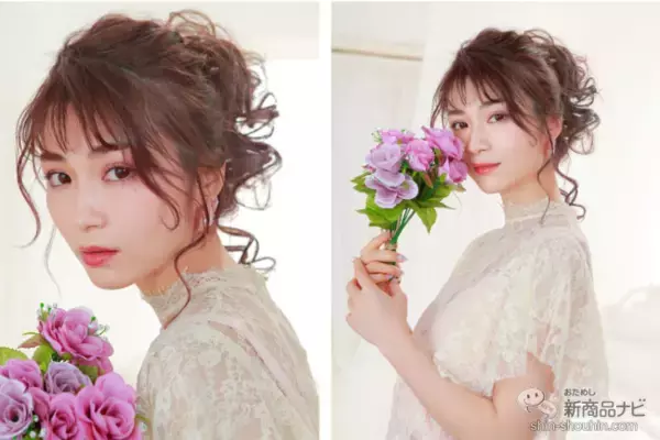 「【浴衣ヘア】プリシラのシュシュウィッグVS-39「ルーズスウィートカール」は手軽におしゃれなアップスタイルが楽しめる」の画像