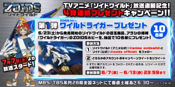 「12年ぶりの新作TVアニメ『ゾイドワイルド』放送直前キャンペーンの内容が豪華すぎる　」の画像