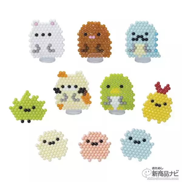 「水でくっつくビーズアート「アクアビーズ」に『すみっコぐらし』が新登場！ママライターが子供と一緒にやってみた！」の画像