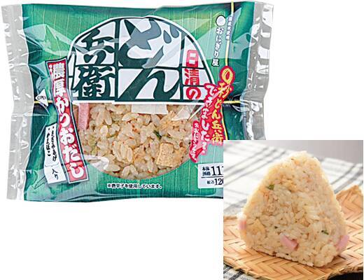 『ローソン・今週の新商品』チキンラーメンとどん兵衛がおにぎりに!?「どん兵衛(きつね)風おにぎり」「チキンラーメン風おにぎり」新発売