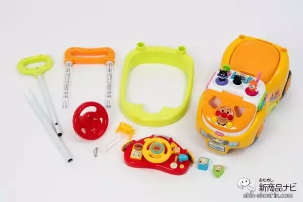 「大人気の「アンパンマン よくばりビジーカー」がさらに豪華に！ 『アンパンマン よくばりビジーカーDX 押し棒＋ガード付き』をおためし」の画像