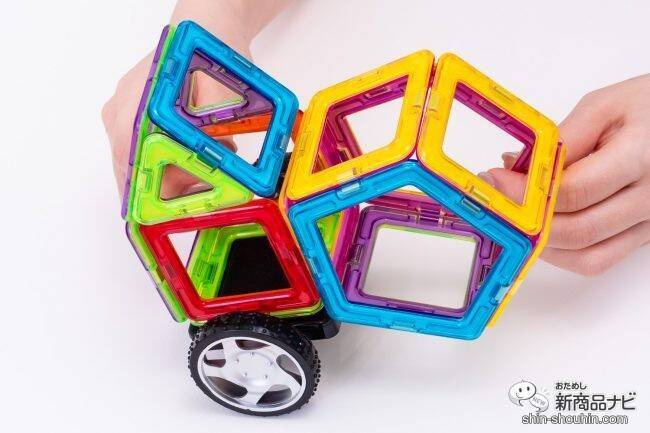 実際に走る！ 知育玩具『マグブロック くるまセット』で磁石のブロックをつなげて、色々な車をつくって動かそう！