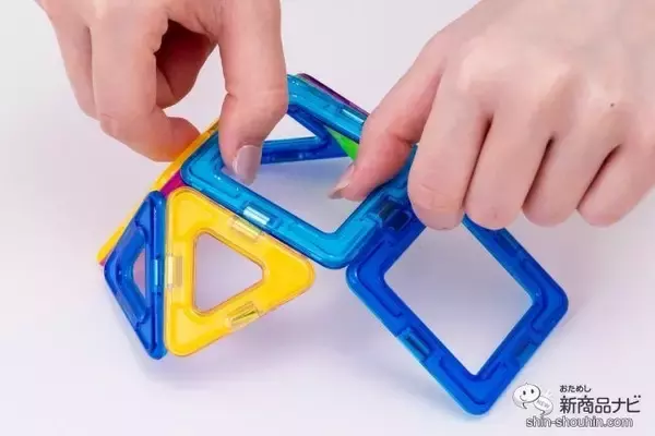 「実際に走る！ 知育玩具『マグブロック くるまセット』で磁石のブロックをつなげて、色々な車をつくって動かそう！」の画像
