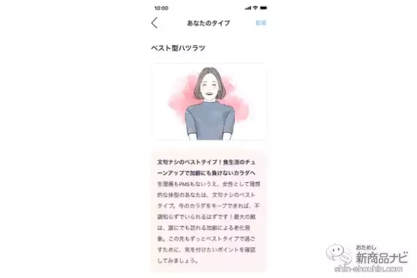 「生理日＆排卵日管理だけじゃない！ 24の体質タイプ診断で生理痛やPMSなどの不調を改善サポート『ソフィ 生理日管理＆生理不調ケア』アプリが登場！」の画像
