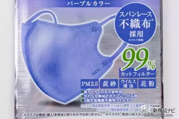 「呼吸しやすく、話しやすい！ 『立体型スパンレース不織布カラーマスク』が新登場！」の画像
