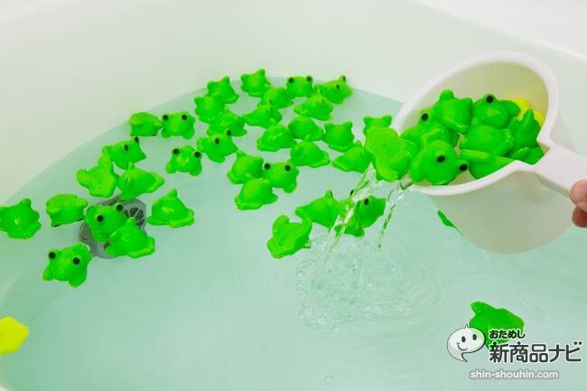 『かえる風呂』安全性にも配慮したカエルを湯船にぶちまけ”カエルまみれ”体験ができる過剰なる浴用おもちゃ！