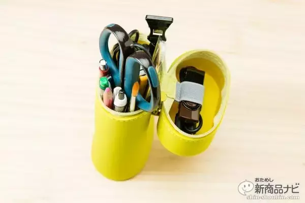 「『スタンドペンケース＜オーバルタイプ＞』ペンスタンドに変身するペンケースはポーチにもなる優れモノ！」の画像