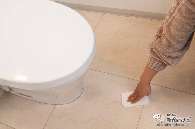 破れにくいという噂は本当だった…！ 『HouseLab 流せるトイレクリーナー レモンミントの香り』は、1枚でトイレを思う存分拭けるタフがさがいい