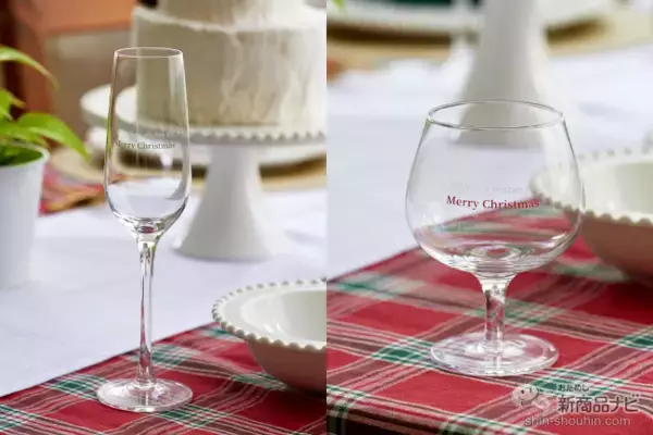 「【3COINS（スリーコインズ）今週の新商品第3弾！】「クリスマスの食卓」シリーズから『レタリングガラスプレート』『ダイヤ型カトラリーレスト』『テーブルクロス』など」の画像