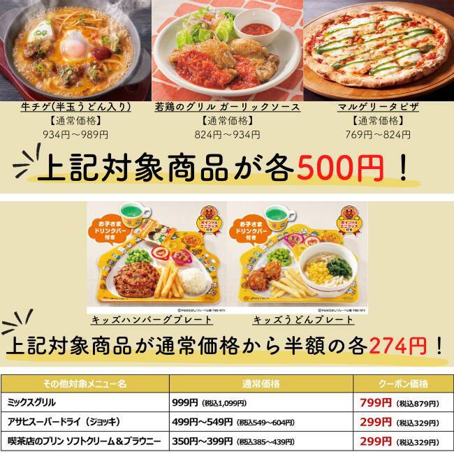 【すかいらーく新情報】ガストなど6ブランド総数52品の人気メニューがお得に楽しめる『お年玉クーポンキャンペーン』を開催！