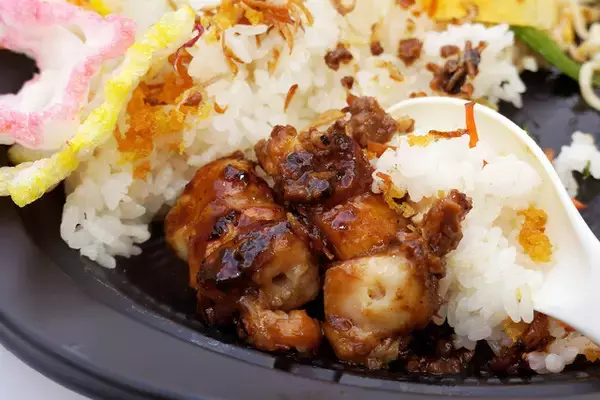 「【ナシチャンプル】上野のクリスマスマーケットの屋台で出会った、インドネシアのジャワ料理にハマる冬：パリッコ『今週のハマりめし』第216回」の画像