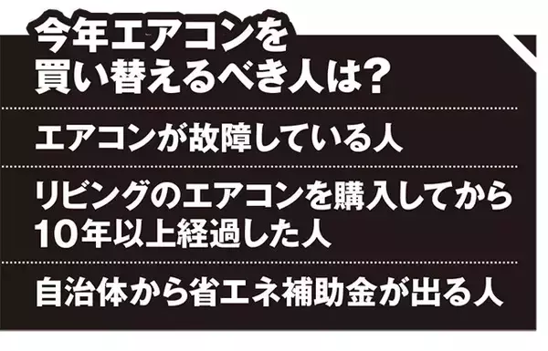 「暑くなってからでは遅い！　絶対に間違えないエアコン購入法」の画像