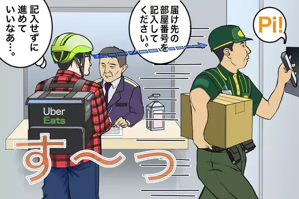 置き配の新しい形？　宅配業者の配達員によるマンションのオートロック解錠システムがウーバーイーツに導入される可能性は？【チャリンコ爆走配達日誌】
