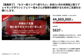 余命3ヶ月を宣告された「BreakingDown」名レフェリー、ファンたちから4500万円もの支援金集まる