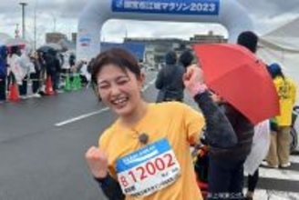 井上咲楽、『松江城マラソン』完走で種目別女子2位を獲得　「盾ももらった」