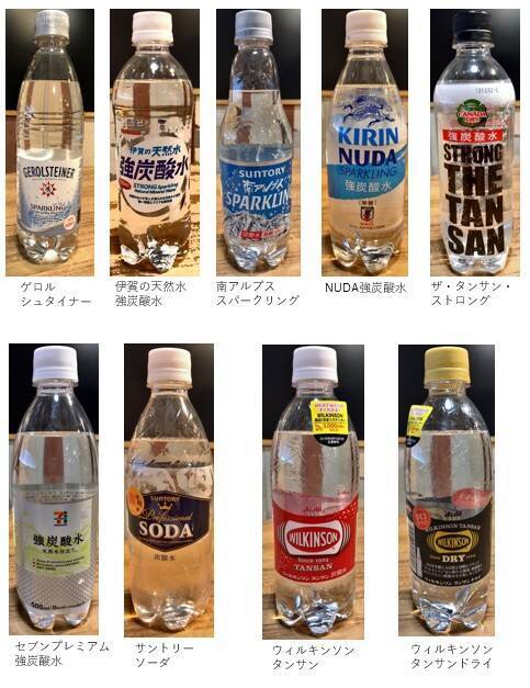 炭酸水の味の違いを比較！9種類を味覚センサーで数値化＆飲み比べ